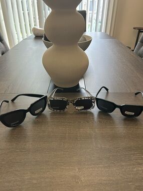 Three Pairs Of Women's Sunglasses - Black, Green & Tortoiseshell Bundle